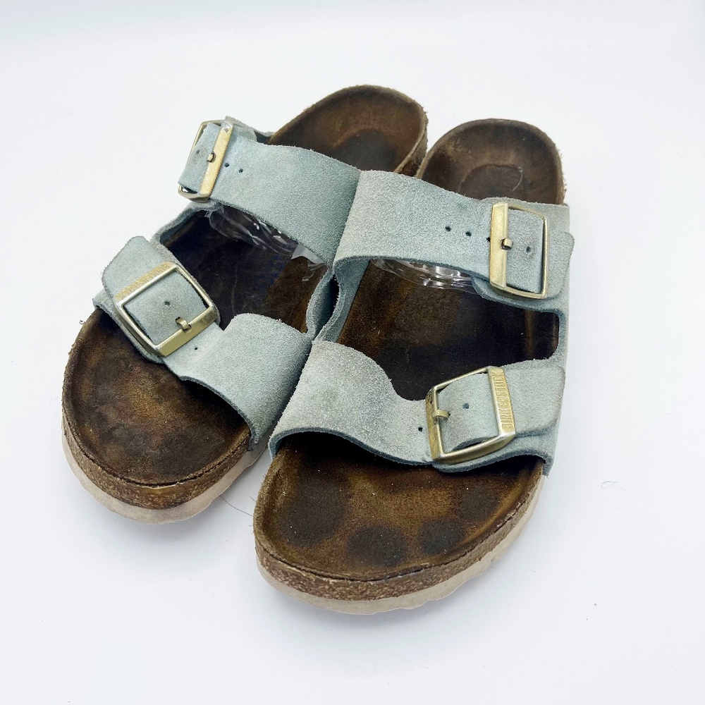 Birkenstock Light Blue Suede Arizona Soft Footbed 40